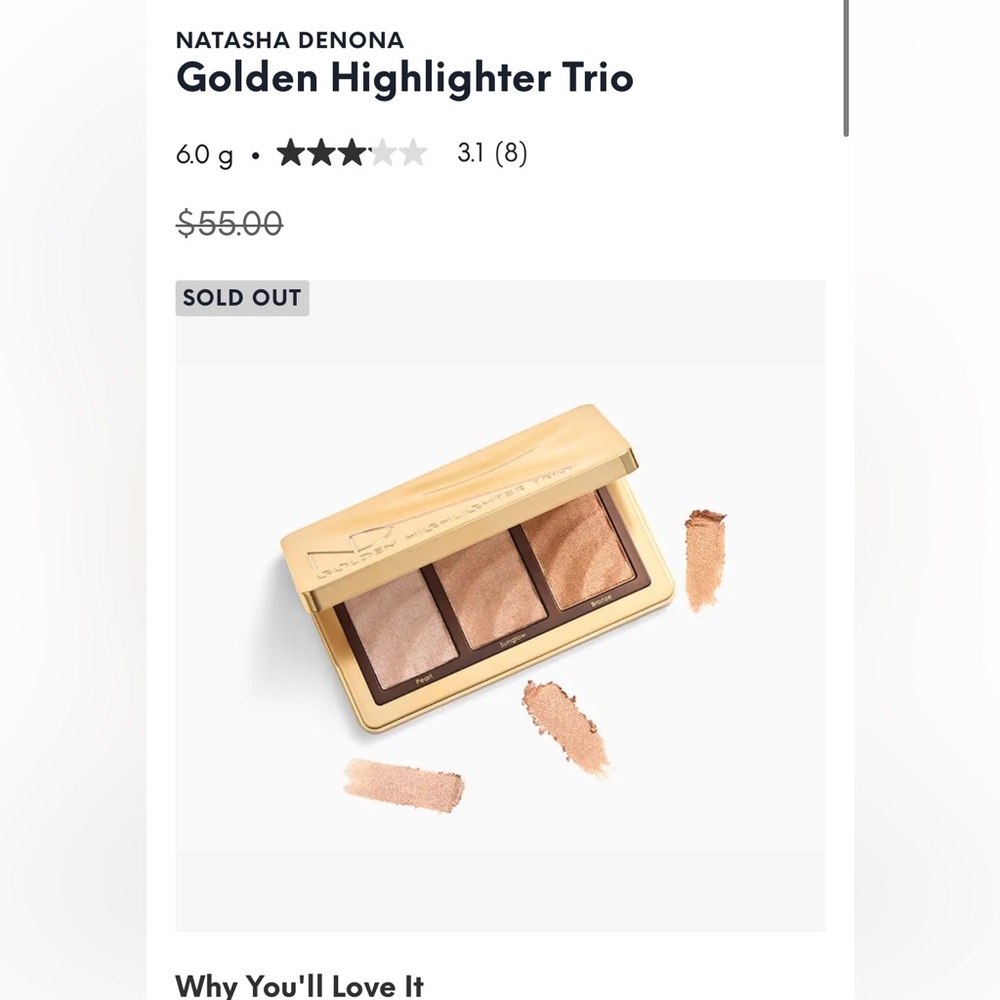 Natasha Denona Golden Highlighter Trio - Picture 2 of 5